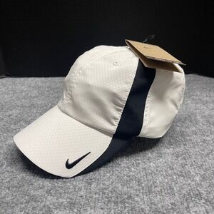 Nike Golf Club Hat Cap Mens Size M/L White Mesh Strapback Deconstructed Dri-FIT